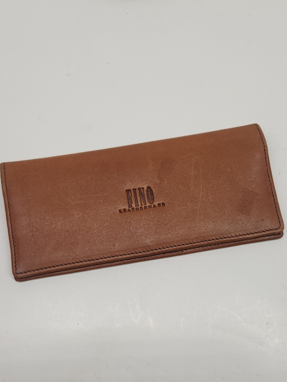 Leather Long Wallet - Tan